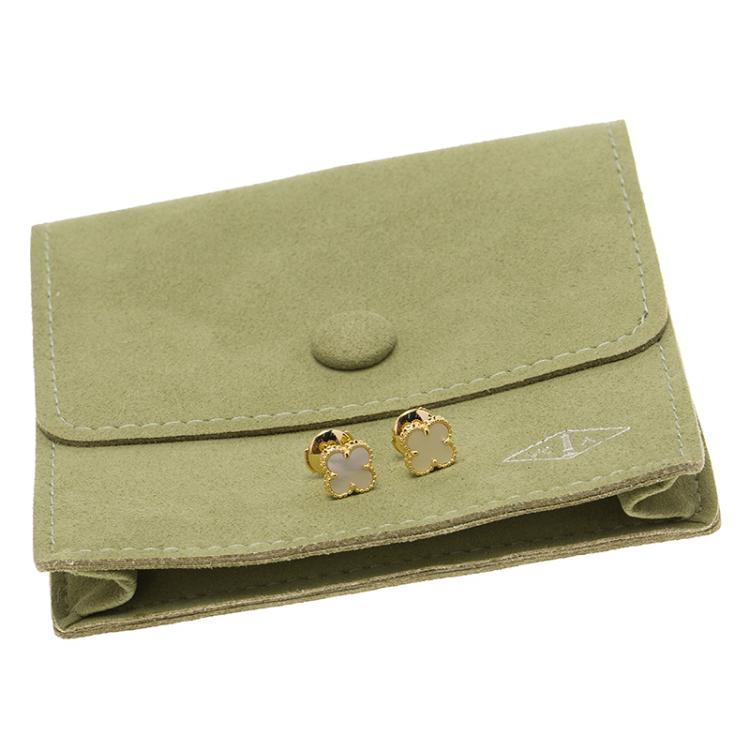 Pre Owned Van Cleef & Arpels Sweet Alhambra Mother of Pearl Yellow Gold Stud Earrings