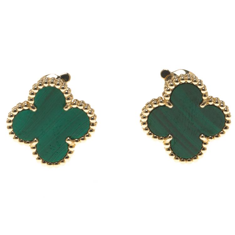 green van cleef earrings