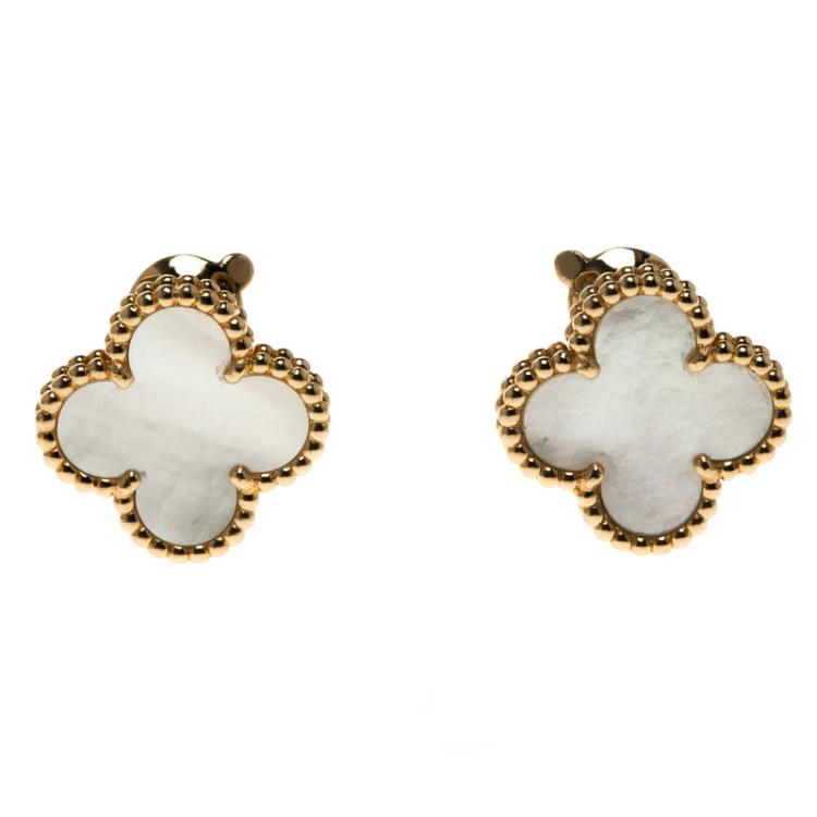Van Cleef & Arpels Vintage Alhambra Mother of Pearl 18k White Gold
