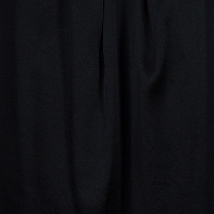 Pre Owned Lavender By Vera Wang Black Flower Detail Dress M