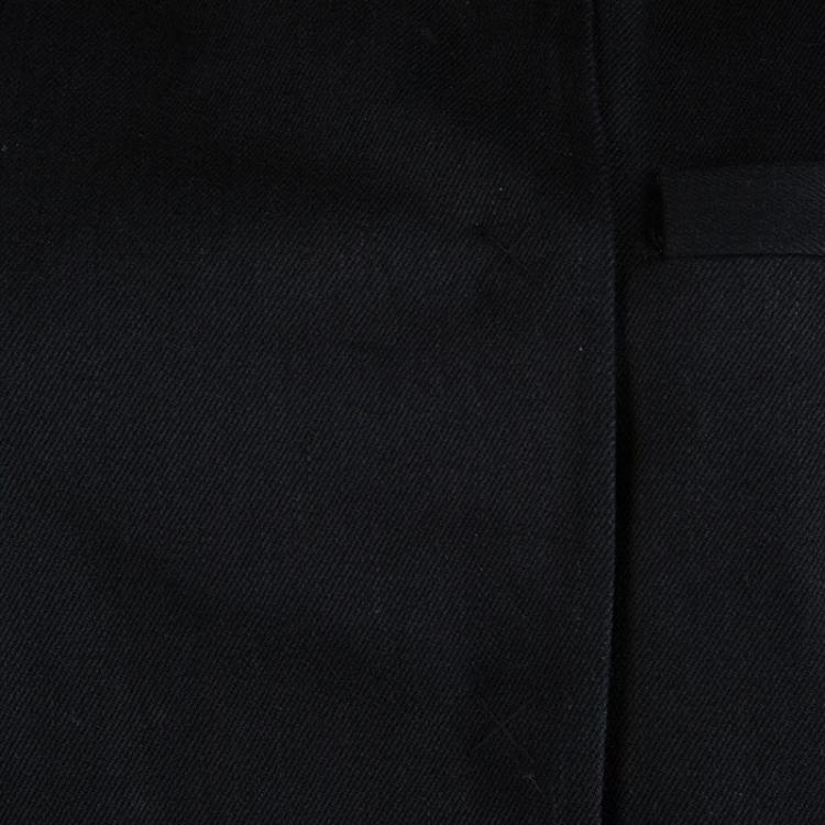 Pre Owned Vera Wang Black Denim Overcoat S