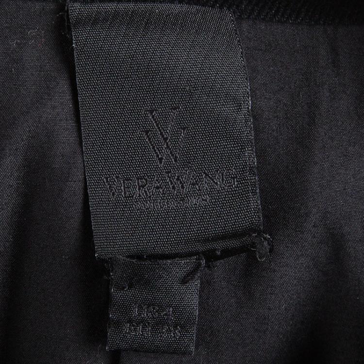 Pre Owned Vera Wang Black Denim Overcoat S