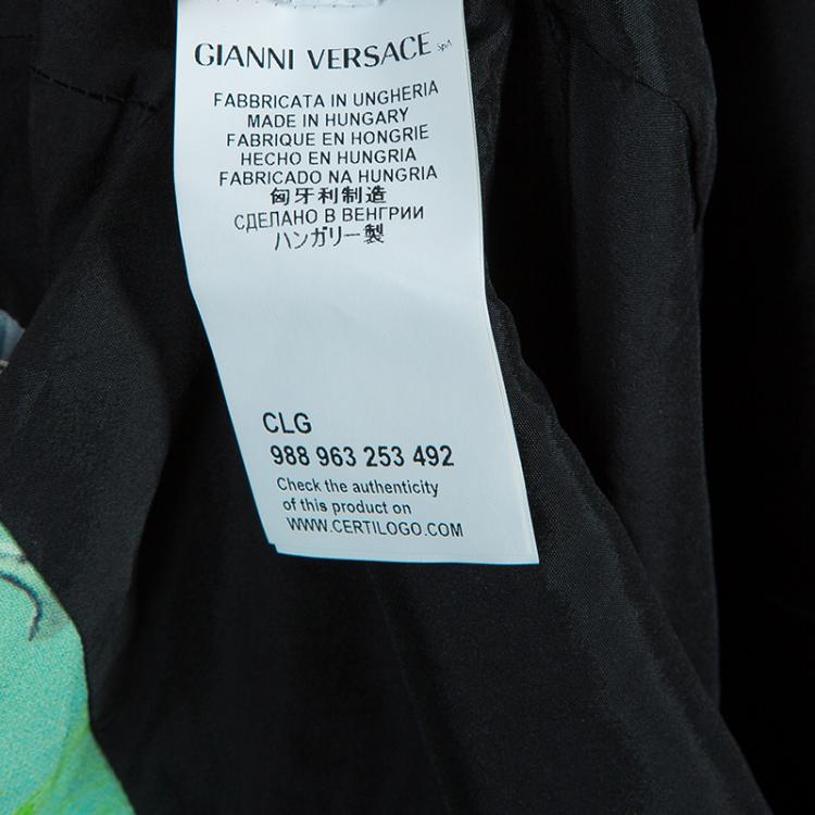 Pre Owned Versace Collection Multicolor Print Sleeveless Dress M
