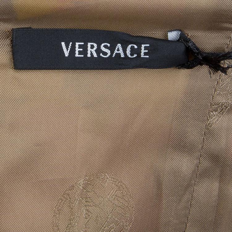 مملوكة مسبقًا  Versace Multicolor Floral Print Sleeveless Dress S