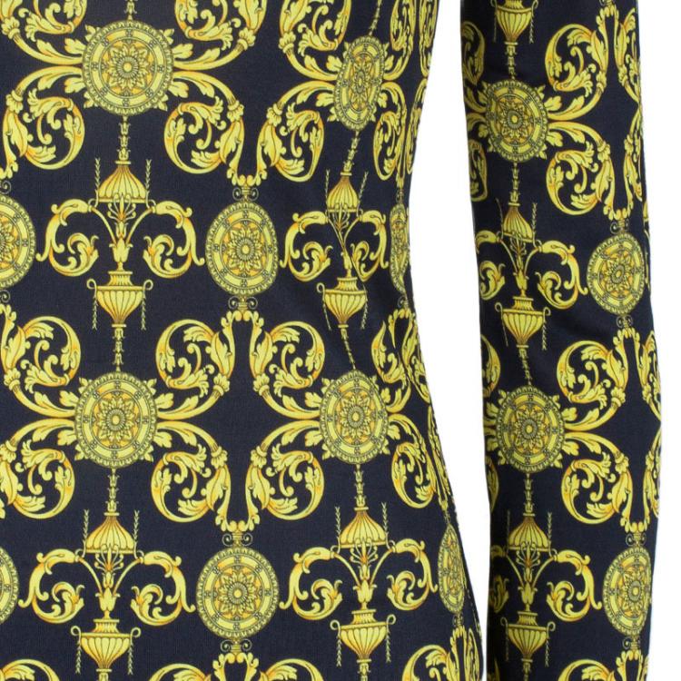 Pre Owned Versace Baroque-Print Top M