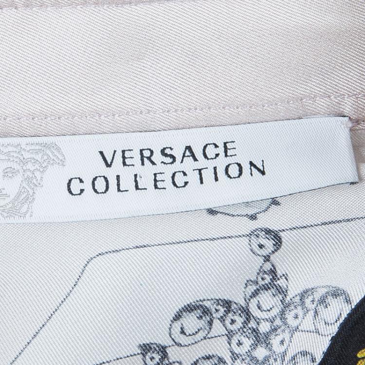 Pre Owned Versace Multicolor Silk Shirt Dress M