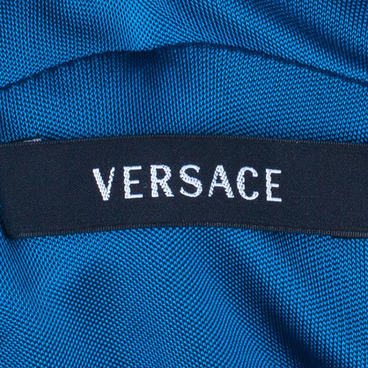 Pre Owned Versace Blue Sleeveless Stretch Top M
