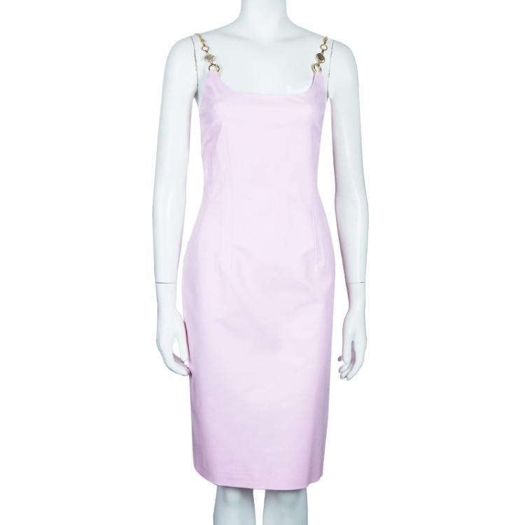 Pre Owned Versace Blush Pink Sleeveless Dress M