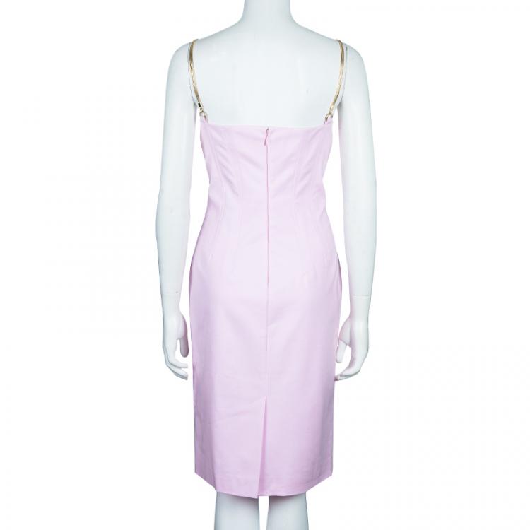Pre Owned Versace Blush Pink Sleeveless Dress M