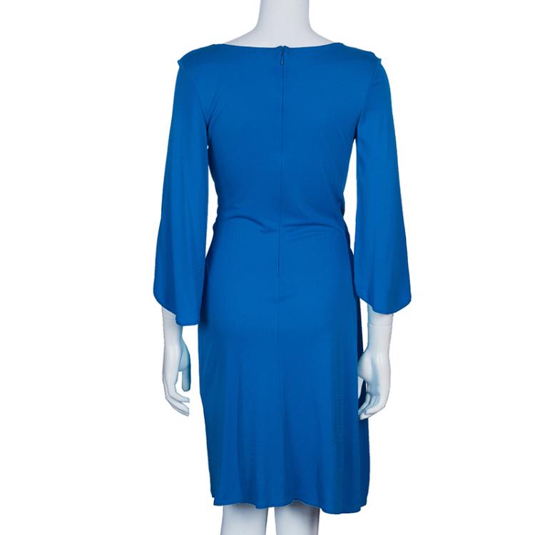Pre Owned Versace Collection Turquoise Blue Dress M