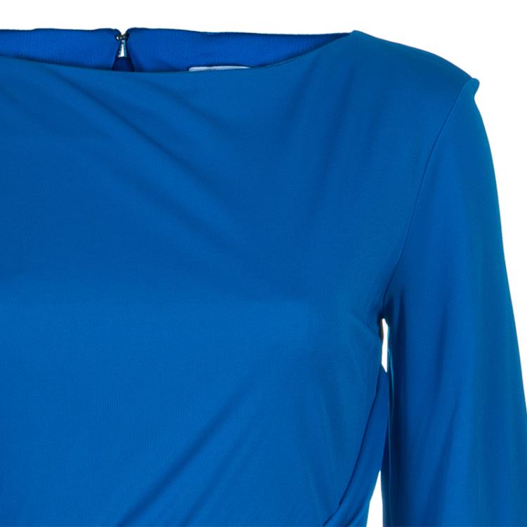 Pre Owned Versace Collection Turquoise Blue Dress M