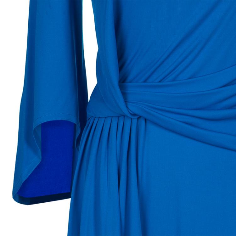 Pre Owned Versace Collection Turquoise Blue Dress M