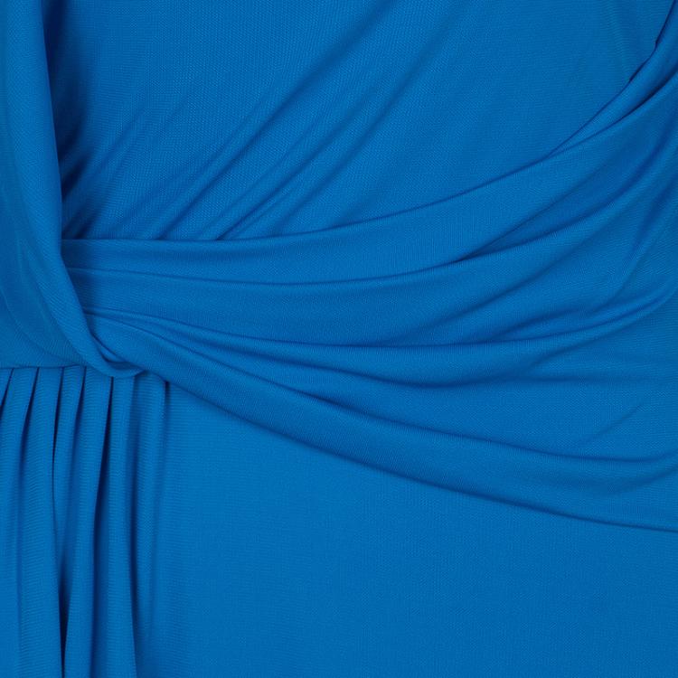 Pre Owned Versace Collection Turquoise Blue Dress M