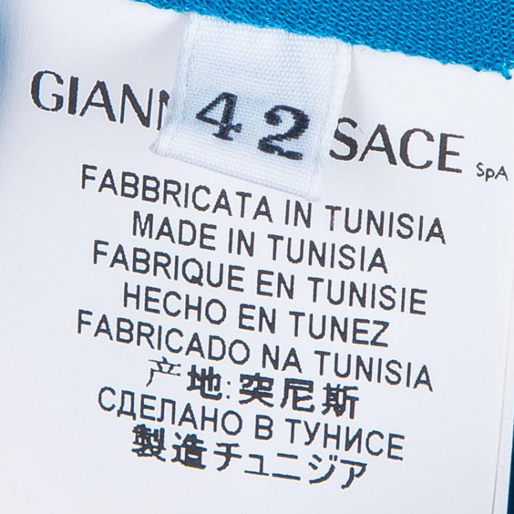 Pre Owned Versace Collection Turquoise Blue Dress M