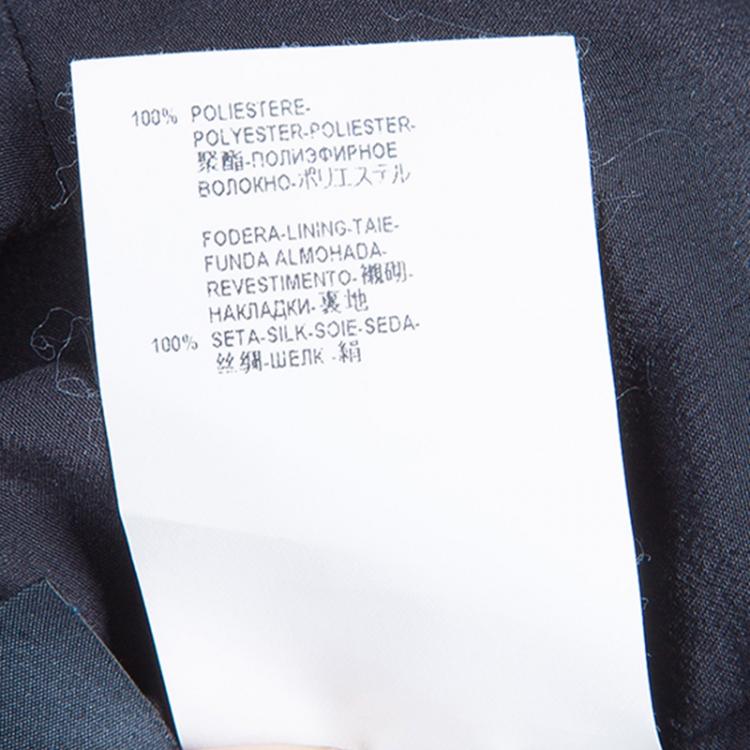 Pre Owned Versace Black Rose Detail Mini Dress S