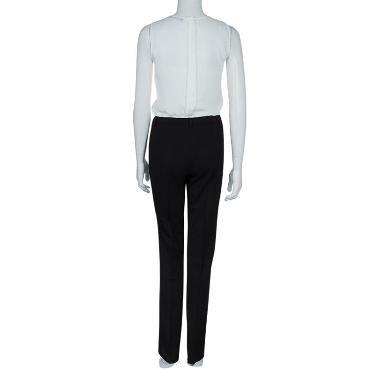 Pre Owned Versace Black Wool Trousers M