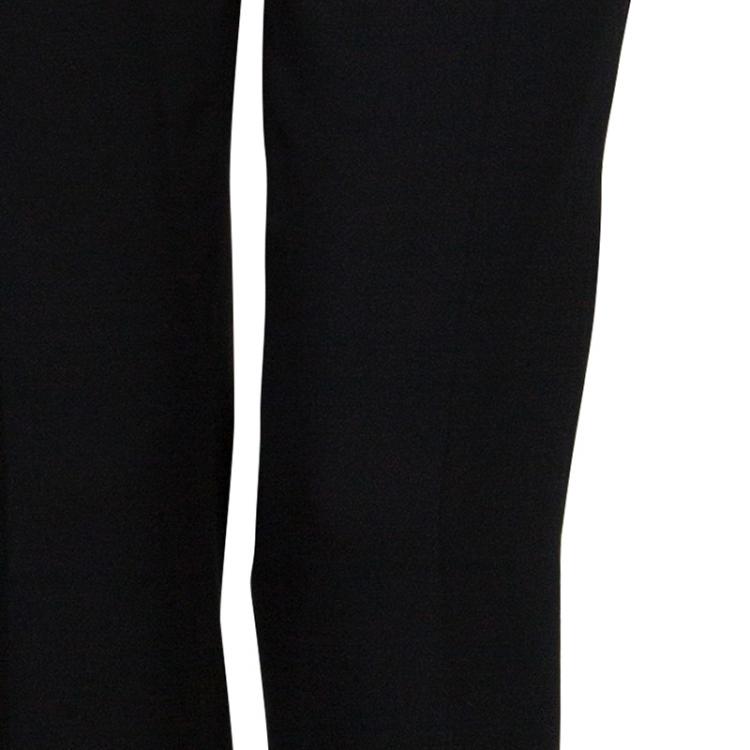 Pre Owned Versace Black Wool Trousers M