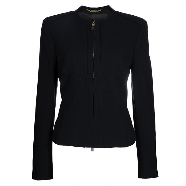 Pre Owned Versace Black Skirt Suit L