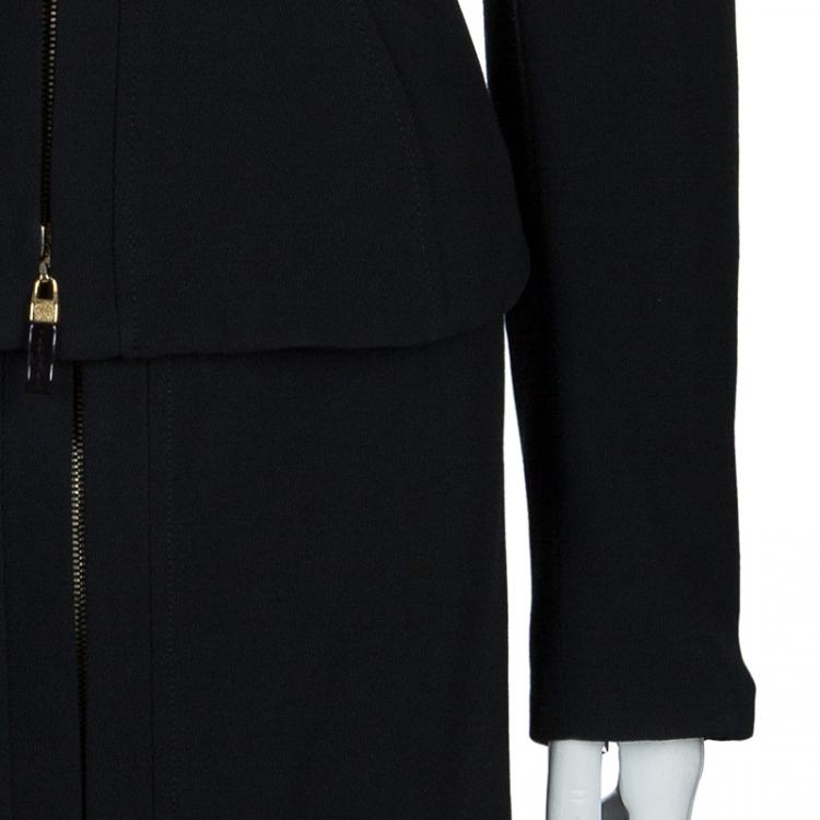 Pre Owned Versace Black Skirt Suit L