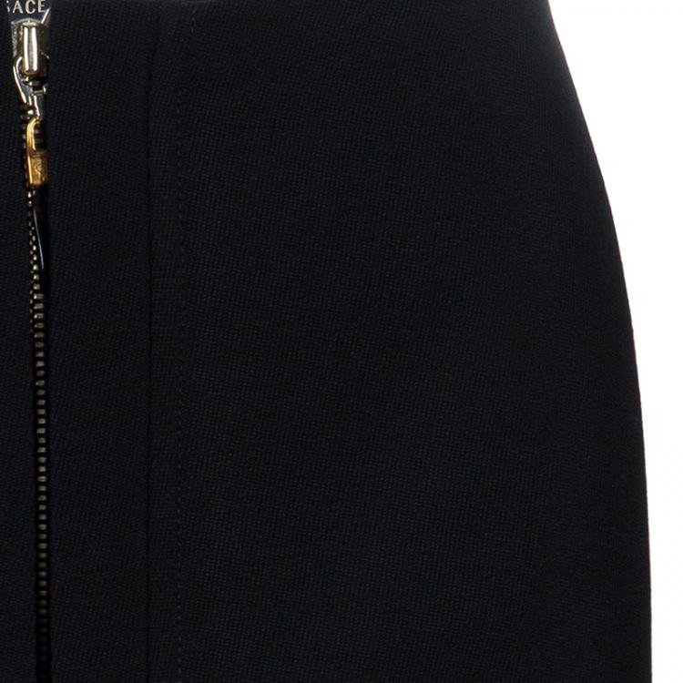 Pre Owned Versace Black Skirt Suit L