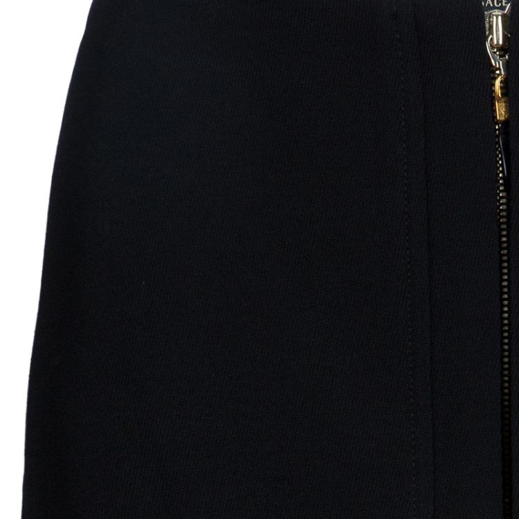 Pre Owned Versace Black Skirt Suit L
