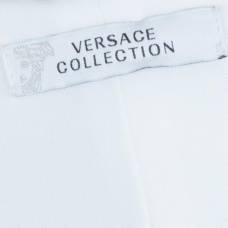 Pre Owned Versace White Belted Dress M