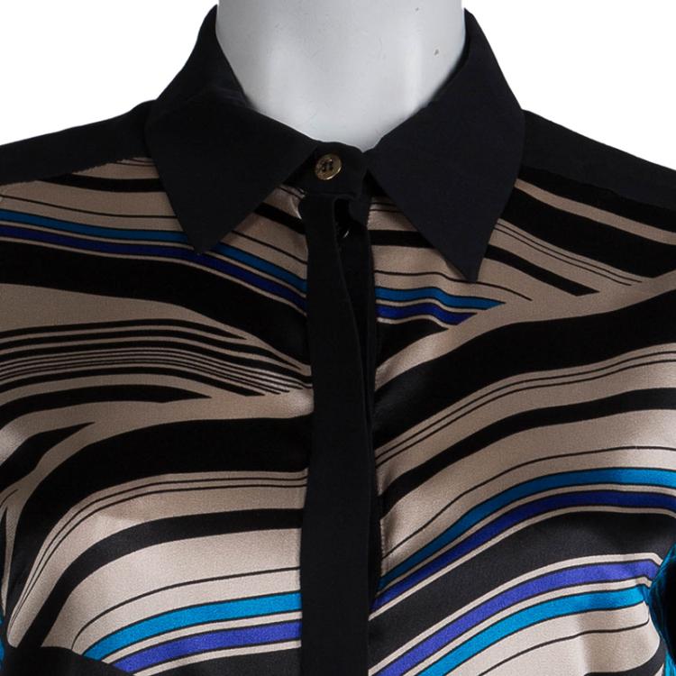 Pre Owned Versace Collection Multicolor Printed Silk Shirt S