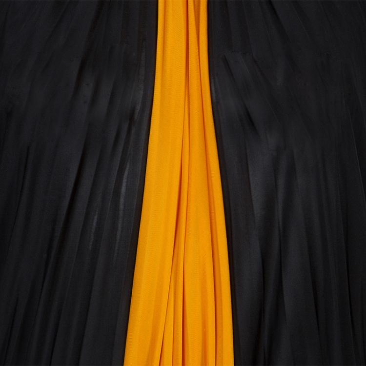 Pre Owned Versace Collection Colorblock Halterneck Belted Maxi Dress M