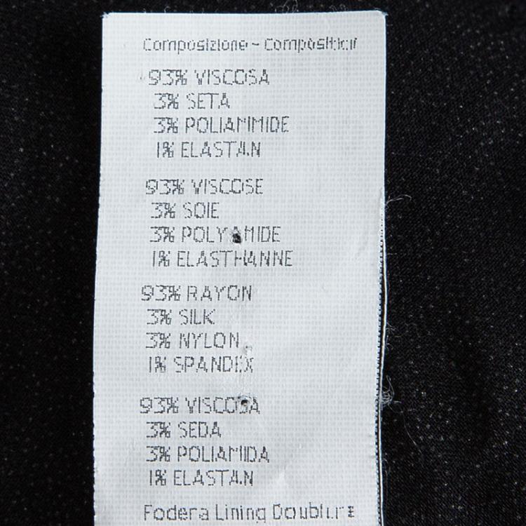 Pre Owned Versace Black Embellished Cut Out Back Detail Gown M