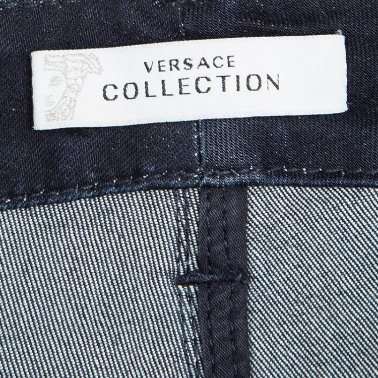 Pre Owned Versace Collection Indigo Denim Straight Fit Jeans M