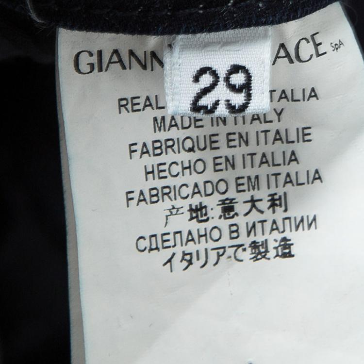 Pre Owned Versace Collection Indigo Denim Straight Fit Jeans M