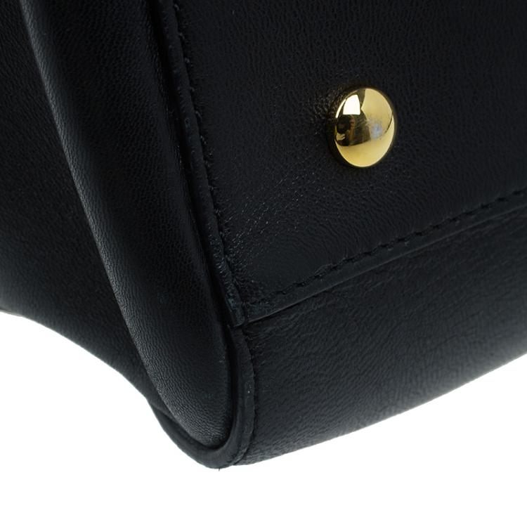 Pre Owned Versace Black Python and Leather Large Signature Tote