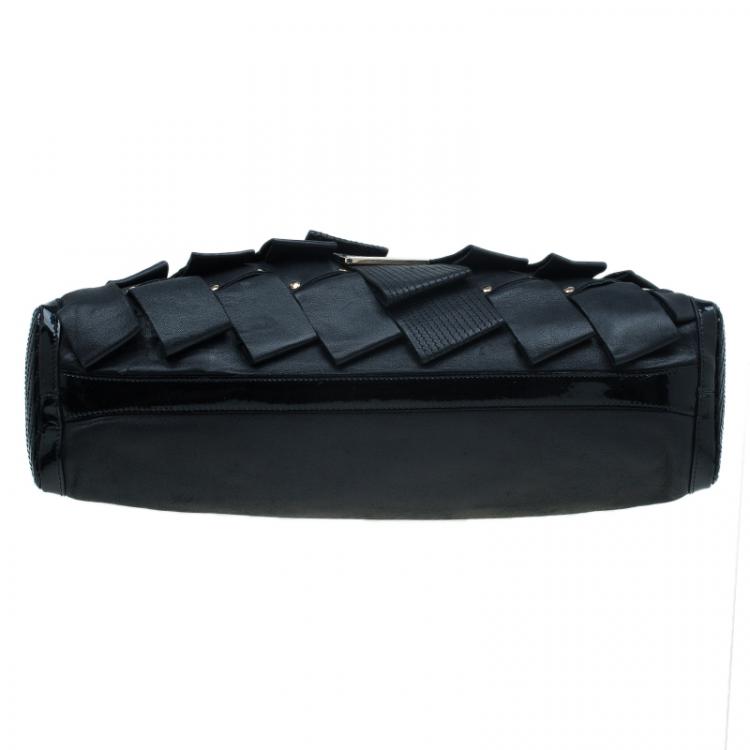 Pre Owned Versace Black Leather Vanitas Shopping Tote