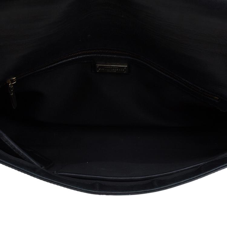 Pre Owned Versace Couture Black Quilted Patent Leather Shoulder Bag