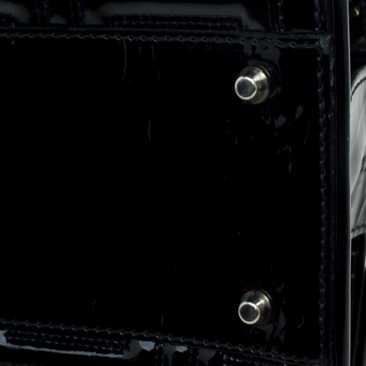 Pre Owned Versace Couture Black Quilted Patent Leather Shoulder Bag