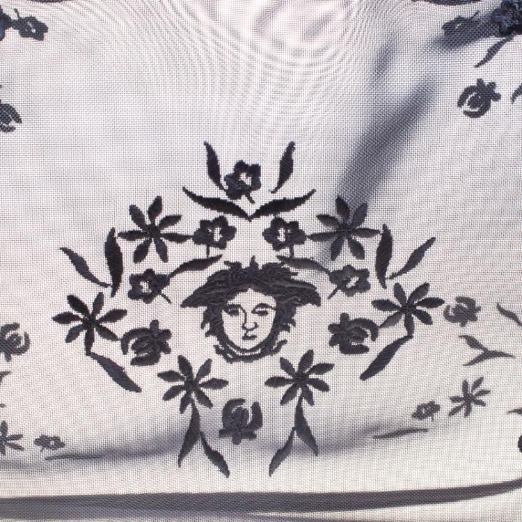 Pre Owned Versace Black Mesh Vintage Shoulder Bag