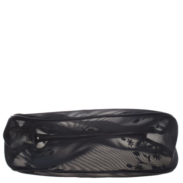 Pre Owned Versace Black Mesh Vintage Shoulder Bag