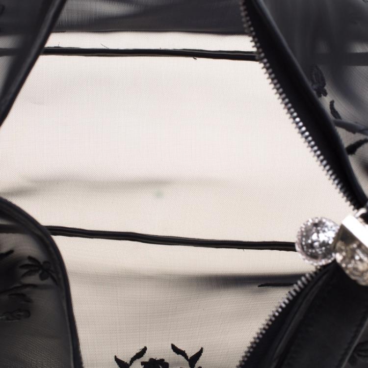 Pre Owned Versace Black Mesh Vintage Shoulder Bag