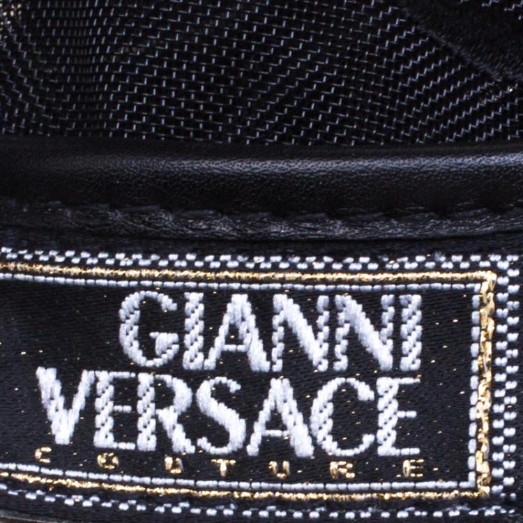 Pre Owned Versace Black Mesh Vintage Shoulder Bag