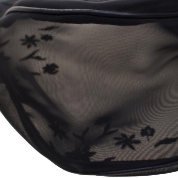 Pre Owned Versace Black Mesh Vintage Shoulder Bag