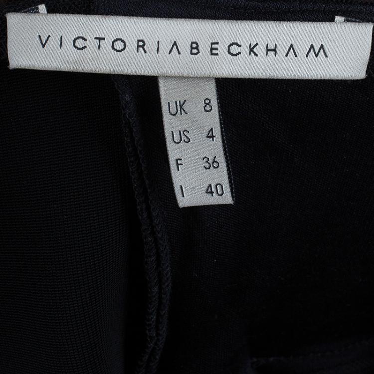 مملوكة مسبقًا Victoria Beckham Black Mesh Body-Con Dress S