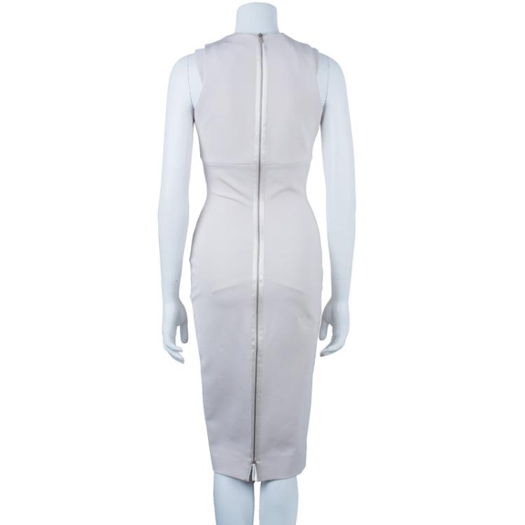 مملوكة مسبقًا Victoria Beckham Beige Shift Dress M