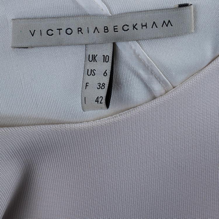 مملوكة مسبقًا Victoria Beckham Beige Shift Dress M