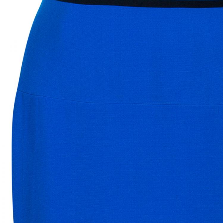 Pre Owned Victoria Beckham Blue Panel Gown M