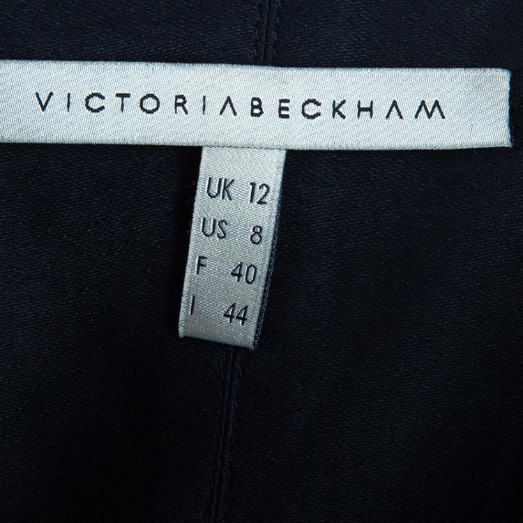 Pre Owned Victoria Beckham Blue Panel Gown M
