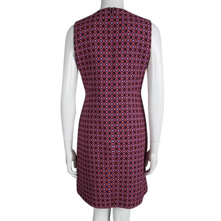 Pre Owned Victoria Victoria Beckham Multicolor Patterned Sleeveless Dress M