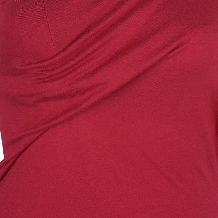 مملوكة مسبقًا Vivienne Westwood Anglomania Red Aster One Shoulder Jersey Dress XL