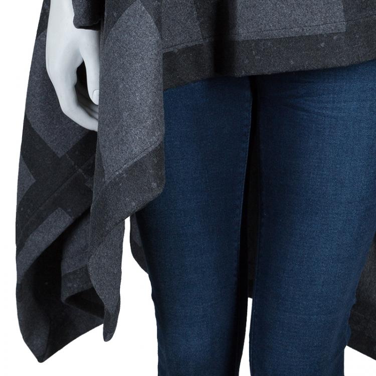 Pre Owned Vivienne Westwood Anglomania Gaia Plaid Wool Cape Coat S
