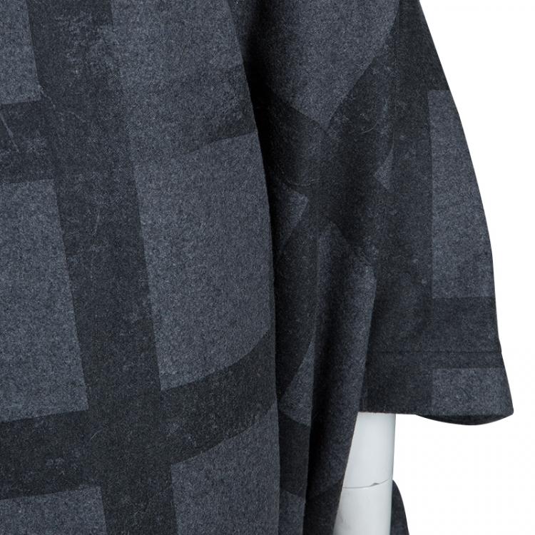 Pre Owned Vivienne Westwood Anglomania Gaia Plaid Wool Cape Coat S