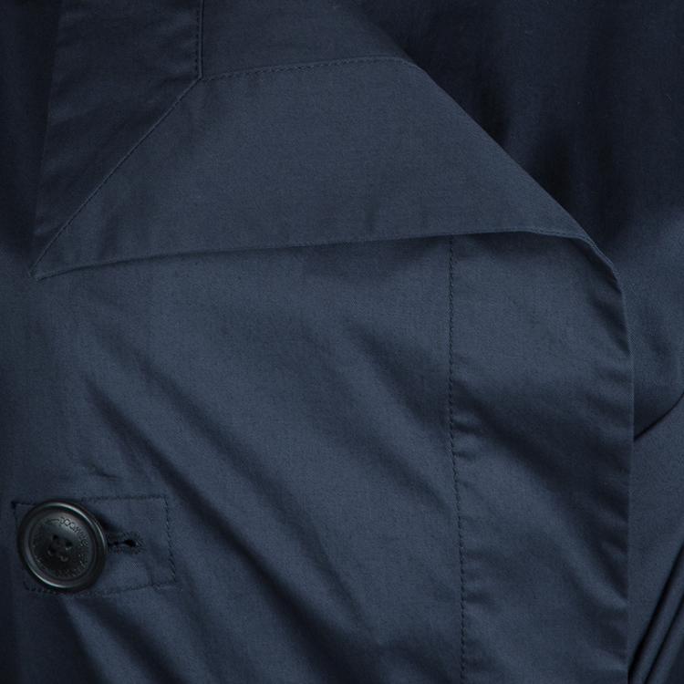 Pre Owned Vivienne Westwood Anglomania  Navy Blue Cotton Belted Trench Coat S